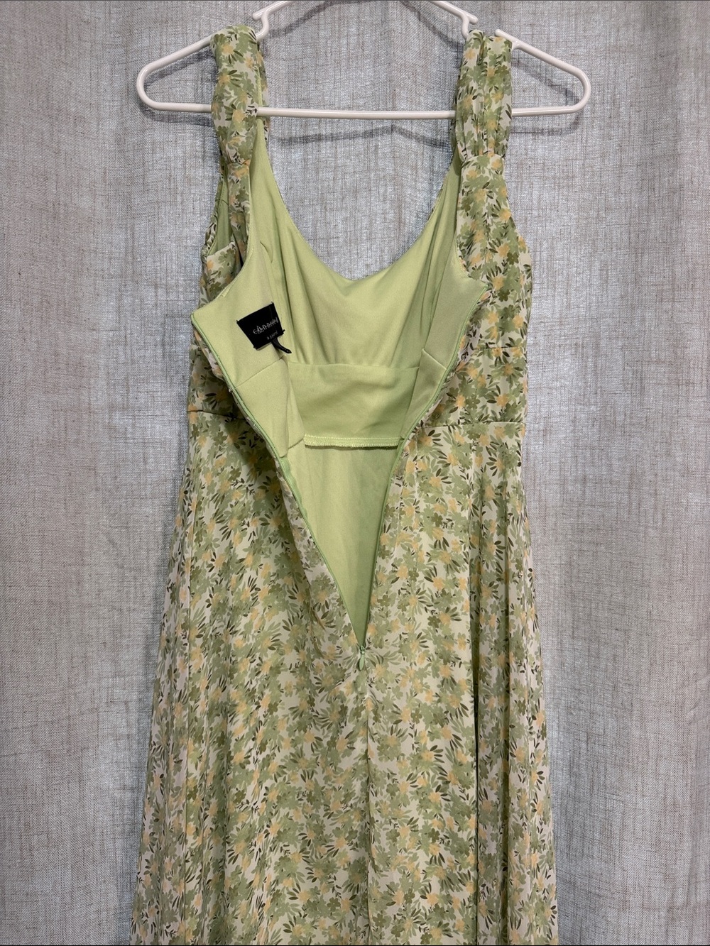 Connected Apparel Vintage Style Green Floral Midi Dress - Picture 6 of 9